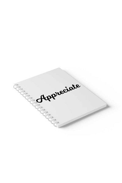 LOWHA Spiral Notebook with Front and Back Hard Covers Featuring Appreciate Design