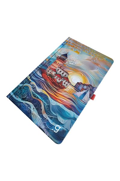 Polin Istanbul Notes Design Notebook, 13X21Cm, 96 Sheets Lined, Hard Cover with Artistic Istanbul View