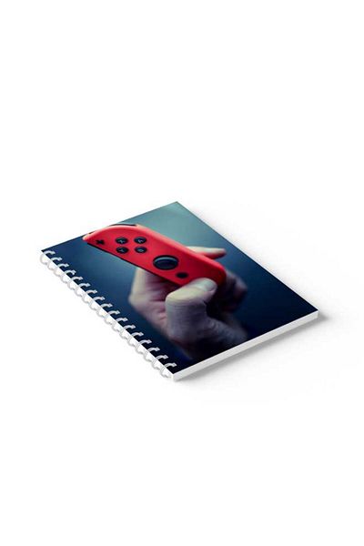 LOWHA Spiral Notebook with Front and Back Hard Covers Featuring Let's Play Design