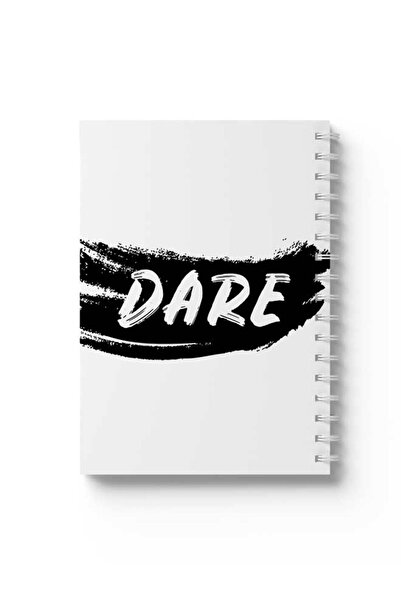 LOWHA دفتر ملاحظات حلزوني مع غلافين أمامي وخلفي صلبين بتصميم Dare