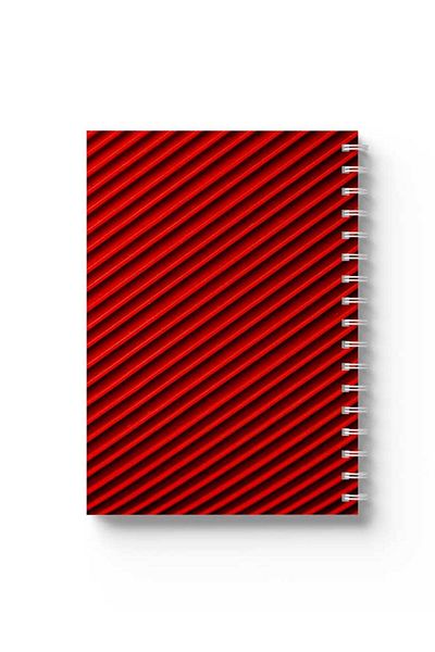LOWHA Spiral Notebook with Front and Back Hard Covers Featuring Striped Design