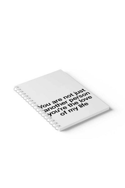 LOWHA Spiral Notebook with Front and Back Hard Covers Featuring You Are Not Just Another Person Design