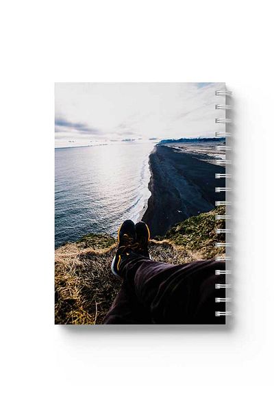 LOWHA Spiral Notebook with Front and Back Hard Covers Featuring Alone in Nature Design