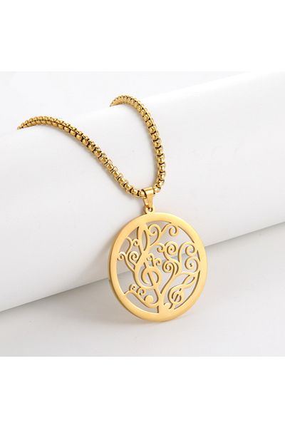 Viking Melodi Design 316L Unisex Steel Square Chain Necklace