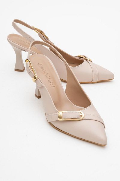 CCWAY AYAKKABI Women's Buckle Open Heeled Shoes Ten Skin