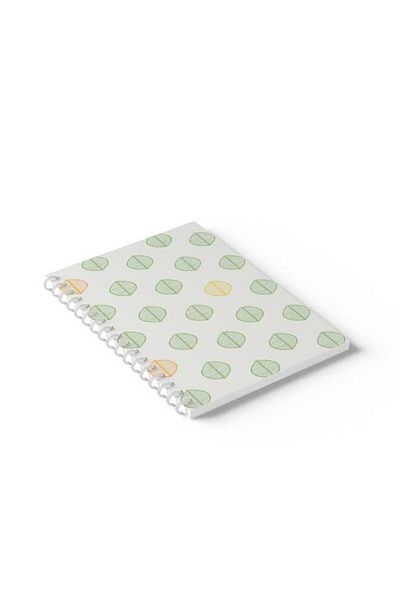 LOWHA Spiral Notebook with Front and Back Hard Covers Featuring Leaves Design