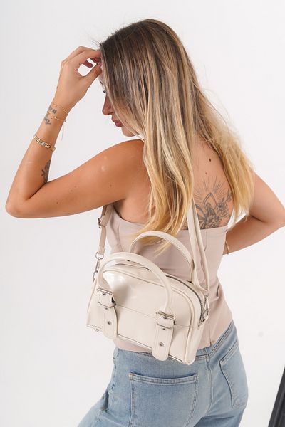 Solo Bag Women's Daily Stylish Leather Belt Detail Long Strap Hand Arm Shoulder Bag