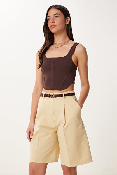 Lovelyİstanbul Cepli Bermuda Dokuma Şort