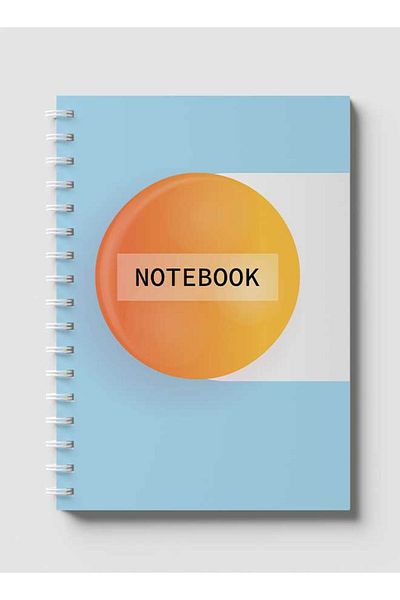 LOWHA Spiral Notebook with Front and Back Hard Covers Featuring Circular Gradient Design