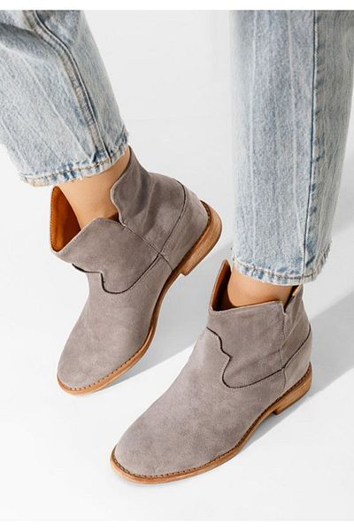 B T Shoes Grey Acosta platform ankle boots