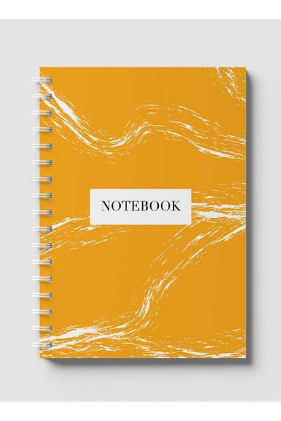 LOWHA Spiral Notebook with Front and Back Hard Covers Featuring Abstract Design