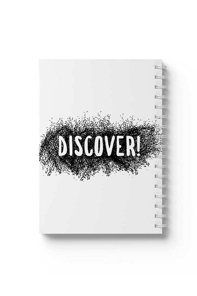 LOWHA Spiral Notebook with Front and Back Hard Covers Featuring Discover Design