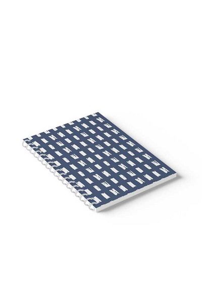 LOWHA Spiral Notebook with Front and Back Hard Covers Featuring Shapes Design