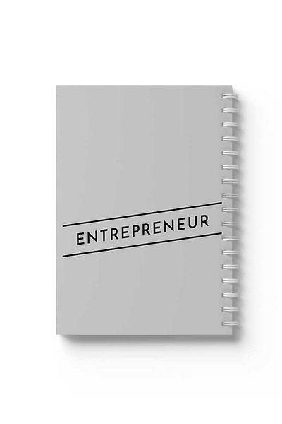 LOWHA Spiral Notebook with Front and Back Hard Covers Featuring Entrepreneur Design