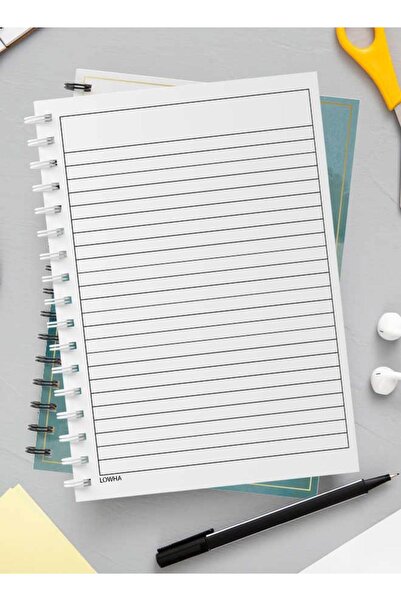 LOWHA دفتر ملاحظات حلزوني مع غلافين أمامي وخلفي صلبين بتصميم اقتباسات عربية