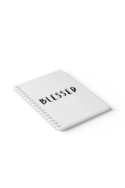 LOWHA Spiral Notebook with Front and Back Hard Covers Featuring Blessed Design