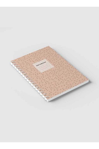 LOWHA Spiral Notebook with Front and Back Hard Covers Featuring Cool Seamless Abstract Design