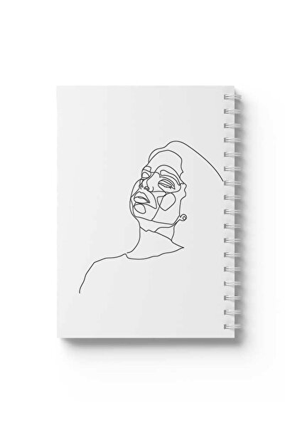 LOWHA دفتر ملاحظات حلزوني مع غلافين أمامي وخلفي صلبين بتصميم فتاة