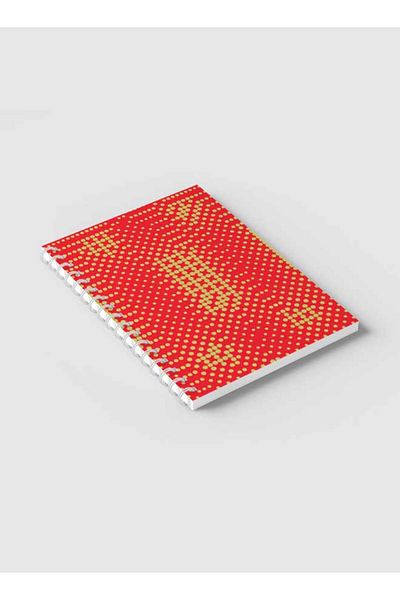 LOWHA Spiral Notebook with Front and Back Hard Covers Featuring Geometric Gradient Design