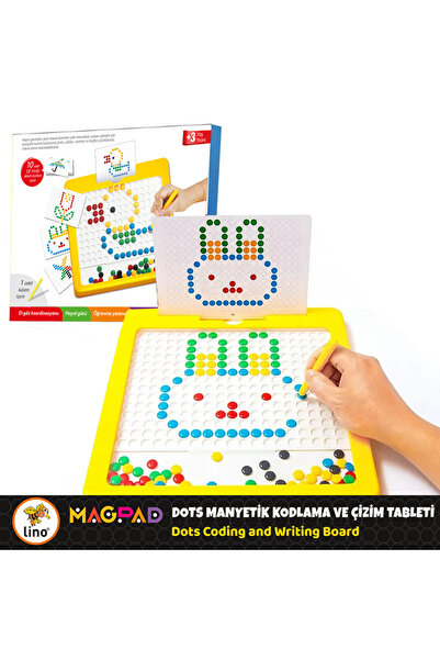 pialbatro Lino Magpad Dots Manyetik Pad Kodlama Ve Çizim Tableti (ŞABLON KART...