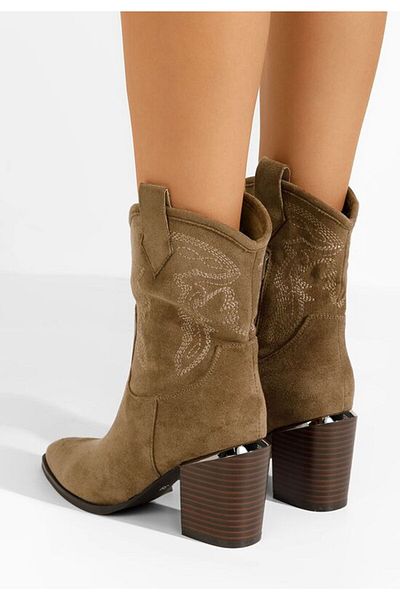 B T Shoes Sudera ladies' khaki boots