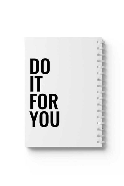 LOWHA Spiral Notebook with Front and Back Hard Covers Featuring Do It for You Design