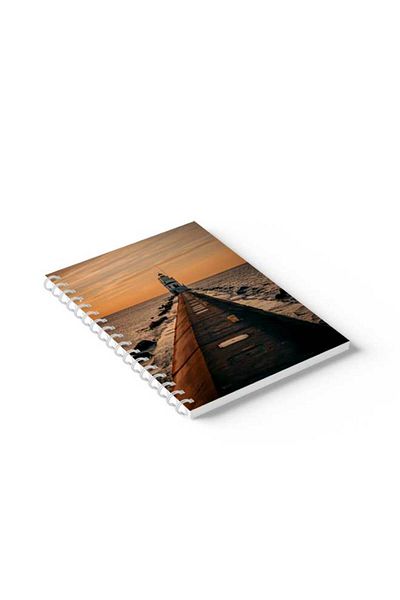 LOWHA دفتر ملاحظات حلزوني مع غلافين أمامي وخلفي صلبين بتصميم المنارة