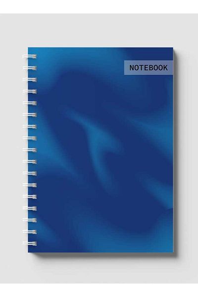 LOWHA Spiral Notebook with Front and Back Hard Covers Featuring Minimalist Gradient Design