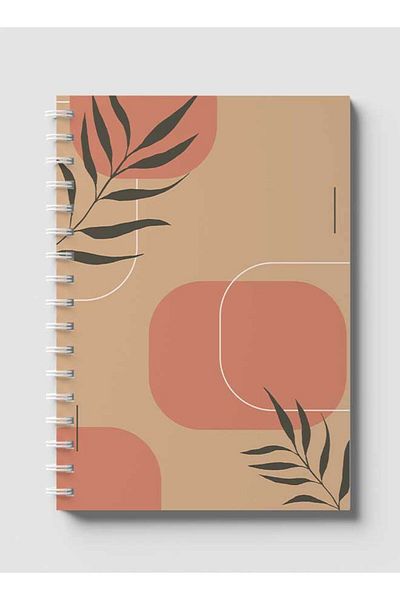 LOWHA Spiral Notebook with Front and Back Hard Covers Featuring Boho Design