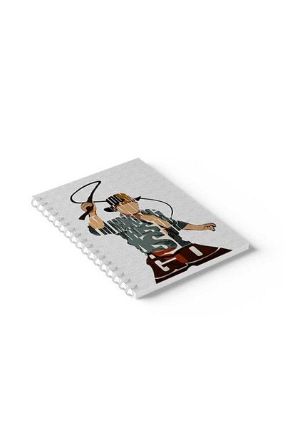 LOWHA Spiral Notebook with Front and Back Hard Covers Featuring Cowboy Design