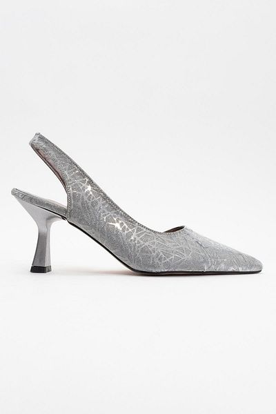 CCWAY AYAKKABI Women's High Heel Shoes Platinum Triangle