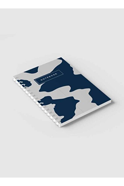 LOWHA دفتر ملاحظات حلزوني مع غلافين أمامي وخلفي صلبين بتصميم تجريدي مموه للجيش