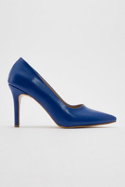 CCWAY AYAKKABI Women's Stiletto Sax Blue Skin