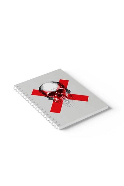LOWHA Spiral Notebook with Front and Back Hard Covers Featuring Danger Design