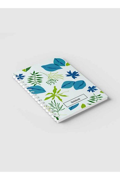LOWHA Spiral Notebook with Front and Back Hard Covers Featuring Plum Vector Design