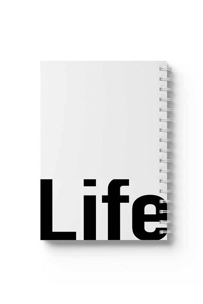 LOWHA Spiral Notebook with Front and Back Hard Covers Featuring Life Design