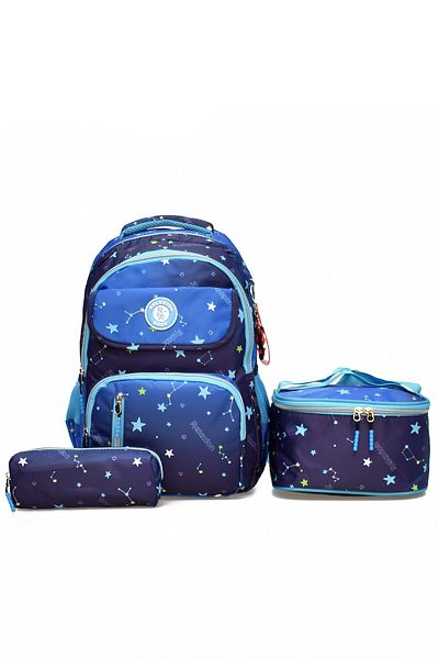ELATAE Children's 3-Piece School Set Primary School Bag & Thermal Lunch Bag & Pen Holder 1390