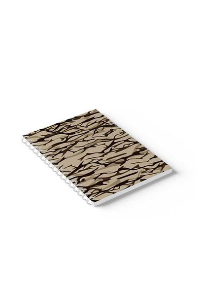 LOWHA Spiral Notebook with Front and Back Hard Covers Featuring Shapes Design
