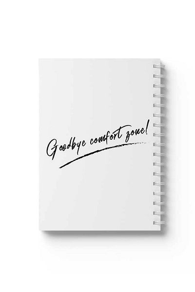 LOWHA Spiral Notebook with Front and Back Hard Covers Featuring Goodbye Comfort Love Design