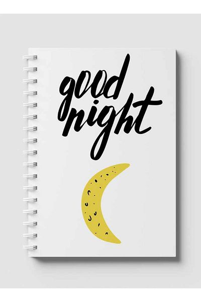 LOWHA Spiral Notebook with Front and Back Hard Covers Featuring Good Night & Moon Design
