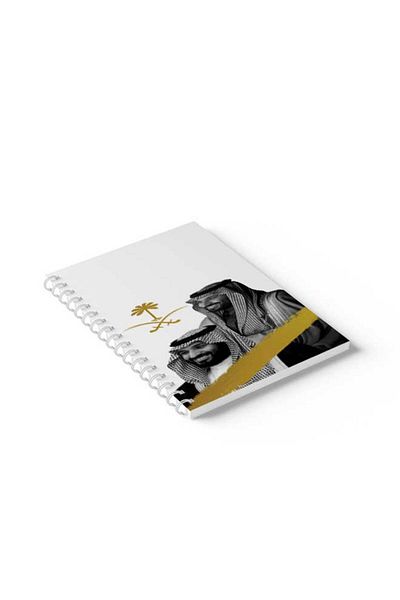 LOWHA Spiral Notebook with Front and Back Hard Covers Featuring the Leader Mohamed Bin Salman Design
