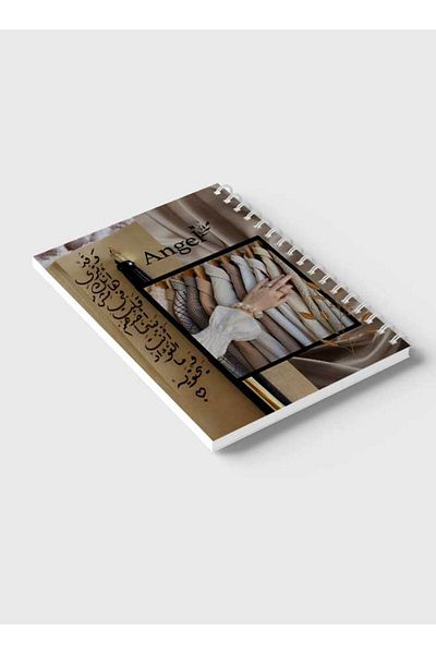 LOWHA Spiral Notebook with Front and Back Hard Covers Featuring Angel Design