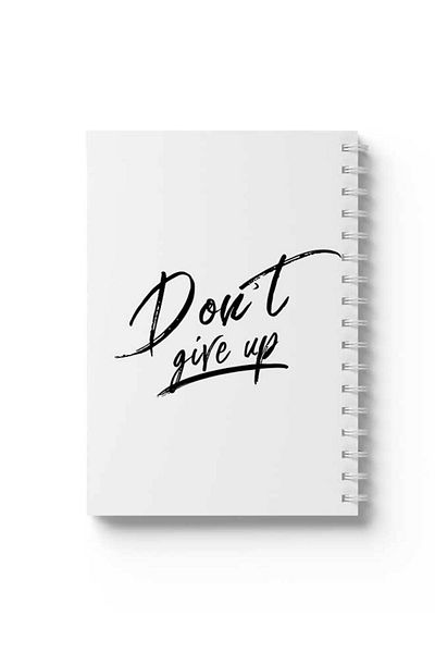 LOWHA Spiral Notebook with Front and Back Hard Covers Featuring Don't Give Up Design