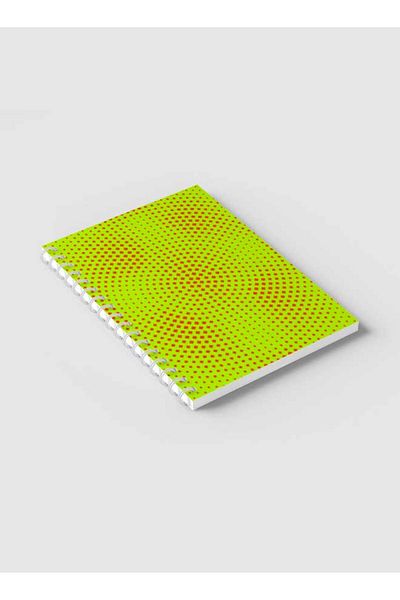 LOWHA Spiral Notebook with Front and Back Hard Covers Featuring Geometric Gradient Design