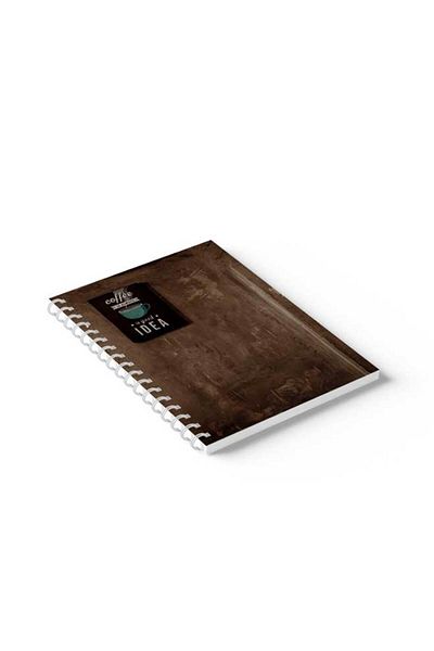 LOWHA Spiral Notebook with Front and Back Hard Covers Featuring Coffee Is Always A good Idea Design