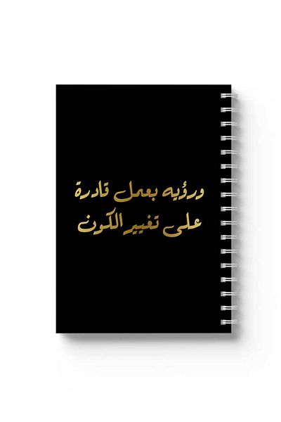 LOWHA دفتر ملاحظات حلزوني مع غلافين أمامي وخلفي صلبين يتميزان برؤية وتصميم عمل