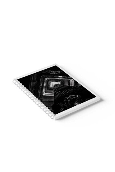LOWHA Spiral Notebook with Front and Back Hard Covers Featuring Dark Side Design