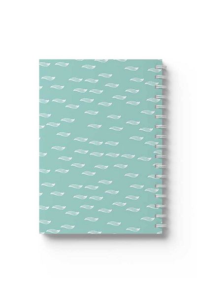 LOWHA Spiral Notebook with Front and Back Hard Covers Featuring Shapes Design