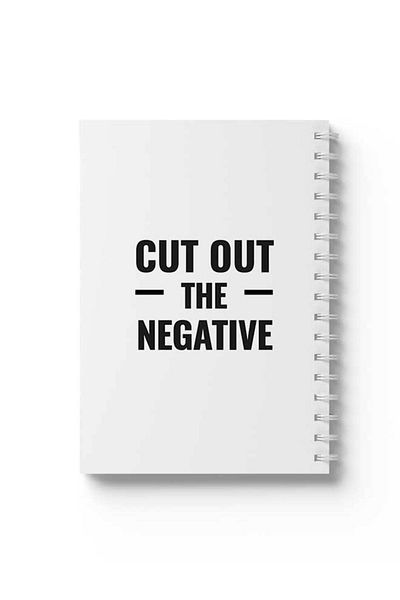 LOWHA Spiral Notebook with Front and Back Hard Covers Featuring Cut Out the Negative Design