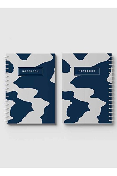 LOWHA دفتر ملاحظات حلزوني مع غلافين أمامي وخلفي صلبين بتصميم تجريدي مموه للجيش